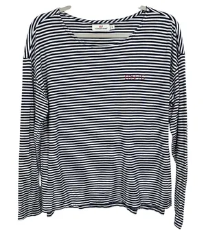 Vineyard‎ Vines Size Medium Navy Blue White Striped Crewneck Longsleeve Modal thumbnail 1