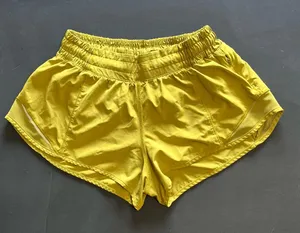 LULULEMON Hotty Hots Athletic Shorts Yellow/Green 2” Inseam Women’s Sz 6 GUC thumbnail 1