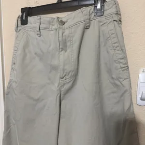 Hollister Baggy Skater Pants Womens S drawstring waist Tan Khaki Utility Surplus thumbnail 2