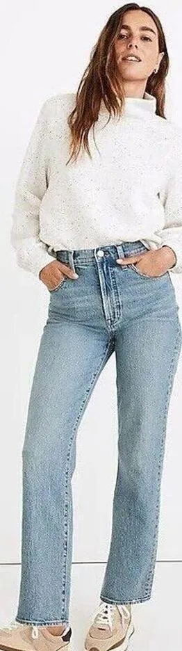 Madewell Womens The Perfect Vintage Straight Jean in Hoye Wash Size 28 MSRP $128 thumbnail 2