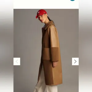 Avec Les Filles Brown Faux-Shearling Trench Coat with Leather Trim thumbnail 4