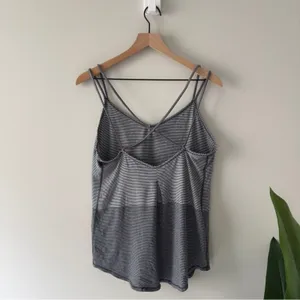 Lululemon Breezy Tank Divided Stripe Heathered Light Grey Heathered Dark Slate thumbnail 4