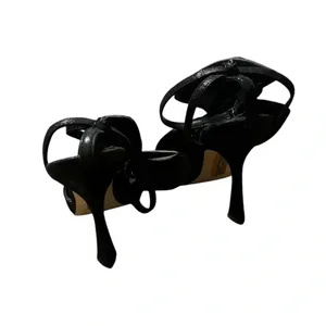 🎀🖤 Sam Edelman Halie Bow Satin Heel Black 5.5 – Very Good‎ 🖤🎀 thumbnail 6