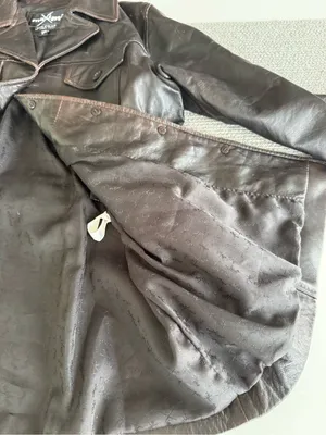 Vintage Maxima Wilson’s Leather Distressed Brown Leather Button-Front Jacket XL thumbnail 10