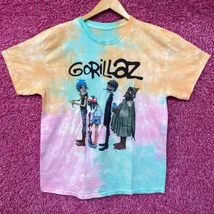 Gorillaz Pastel Tie Dye T-Shirt Large thumbnail 1