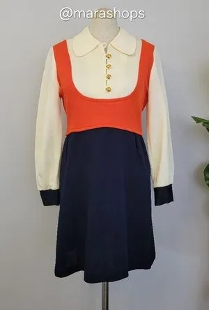 Vintage 1960's Mod Colorblock Dress thumbnail 1