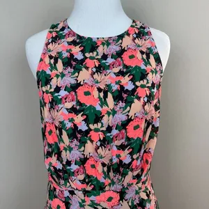 J Crew Mercantile Dress 2 Draped‎ Waist Floral Multicolor A-Line Sleeveless thumbnail 2