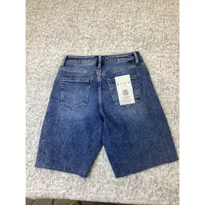 Risen Jeans Women XL Slouch Bermuda Shorts Tummy Control Distressed Medium Wash thumbnail 4