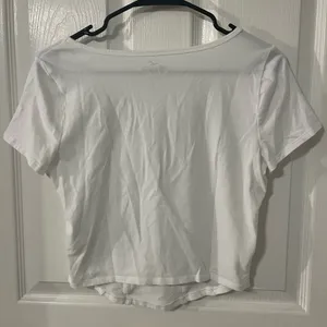 Hollister White Square Neck Cropped Corset Tee thumbnail 2