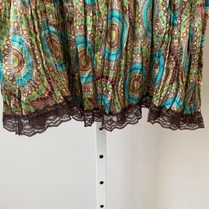 VTG Julie's Closet M‎ Multicolor Y2K Fairy 90s Maxi Skirt Lace Trim Boho Cottage thumbnail 3