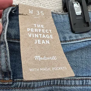 The Perfect Vintage Mom Jeans Raw Hem Size 35 NWT thumbnail 8