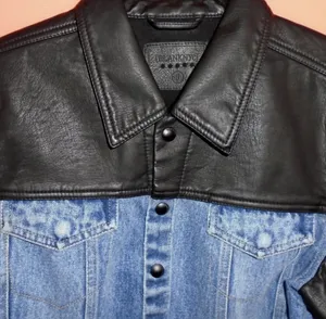 Blank NYC Faux Leather Denim Hybrid Jacket thumbnail 8