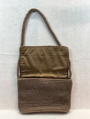 The Sak Brown Crochet Shoulder Bag Flap Purse Magnetic Snap Made Indonesia thumbnail 4