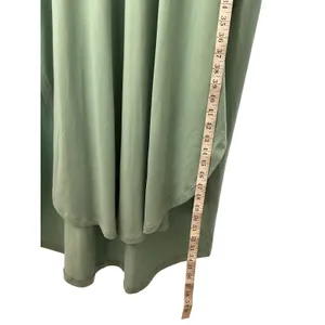 Entro Sage Green‎ V-Neck Maxi Dress Pockets Side Slit Relaxed Fit Large thumbnail 8