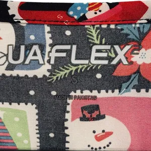 UA Flex 2 Christmas Holiday Festive Stamp Sticker Stretch Medical Scrubs Top thumbnail 7