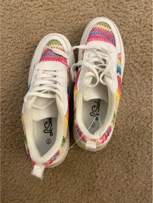 C324 Sneakers colorful size 7 woman comfy new thumbnail 2