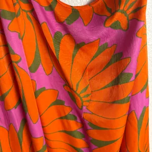Farm Rio Copacabana Orange Printed One Shoulder Cut Out Maxi Dress Size Large thumbnail 11