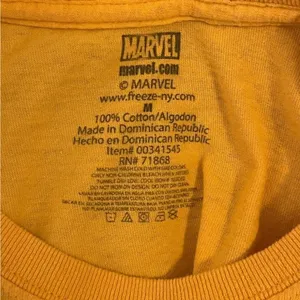 Marvel Women’s Yellow Cropped Graphic Tee Size Medium thumbnail 4