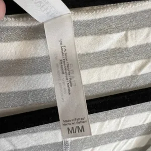Victorias Secret Supermodel Essentials Striped Silver‎ Metallic Logo Top Medium thumbnail 6