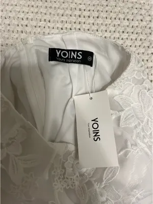 Yoins White Lace Skirt thumbnail 3
