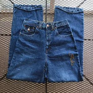 Amazing Y2k Nwt Blue Dark Wash Fubu Embroidered Denim Jeans thumbnail 8