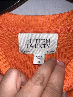Striped Orange and Fuchsia Knit on‎ Dress flared sleeves small thumbnail 4