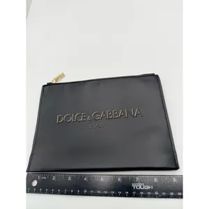 Dolce & Gabbana Beauty Pouch Clutch Logo Makeup Bag Women's Black Gold New thumbnail 6