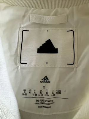 Adidas Cropped Half-Zip Sweatshirt cream size XL NWT thumbnail 4