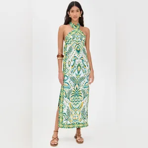 Farm Rio Tropical Tapestry Off-White Halter Neck Maxi Dress, Xxsmall, $248 thumbnail 5