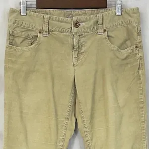 Y2K American Eagle Corduroy Pants Women 8‎ Low Rise Stretch Flare Indie Boho thumbnail 3