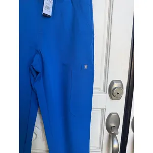 FIGS High Waisted Relaxed Jogger Scrub Pants Royal Blue Womens Size Small Petite thumbnail 2