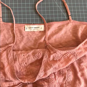 Lucky Brand coral Sleeveless Smocked Camisole thumbnail 4