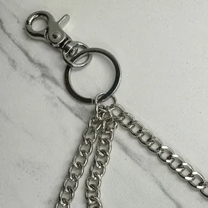 Draped Silver Chain Pants Chain Triple Strand Punk Y2K ✨ thumbnail 9