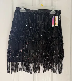 Spirit Halloween Sequin Black Skirt thumbnail 1