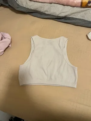 Garage Ribbed white tank thumbnail 5