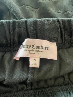 Juicy Couture Velour Shorts Black thumbnail 3
