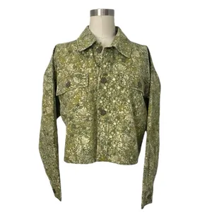NWT Womens Wild Fable Floral Print Cropped Shacket Canvas Jacket - Sz XS thumbnail 5