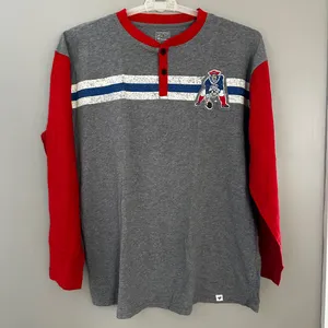 Fanatics Men’s 2XLT New England Patriots retro long sleeve Henley thumbnail 1