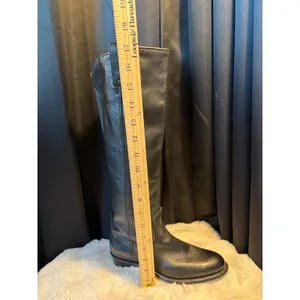 Frye Campus 14L Black Leather Tall Riding Boots Made in Spain 77070 Womens 6 M thumbnail 5