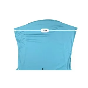 Under Armour Logo Velocity Heatgear Hooded Blue Pullover Top MEDIUM Sportswear‎ thumbnail 6