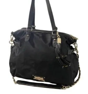 Juicy Couture Black nylon Tote with Chain-Link Strap thumbnail 1