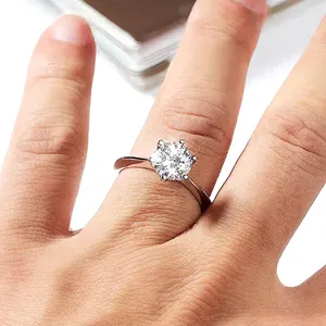 Boutique 2 Carat Platinum Solitaire Simulated‎ Diamond Engagement Wedding Ring, 8 thumbnail 7