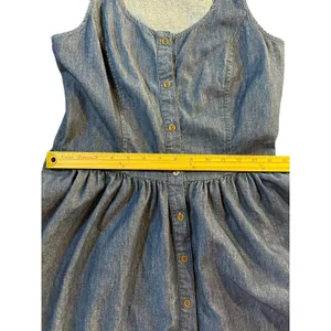 Copper Key Denim‎ Chambray Button Front Racerback Fit & Flare Dress M thumbnail 4
