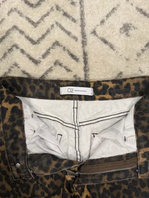 Q2 Leopard Jeans Brown Size XS thumbnail 4