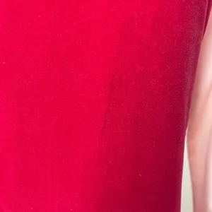 Vintage 60s Red Velveteen Shift Dress Pink Cropped Blouse XS thumbnail 5