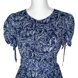 Gal Meets Glam Giselle Navy Floral Bird Print Maxi Dress thumbnail 7