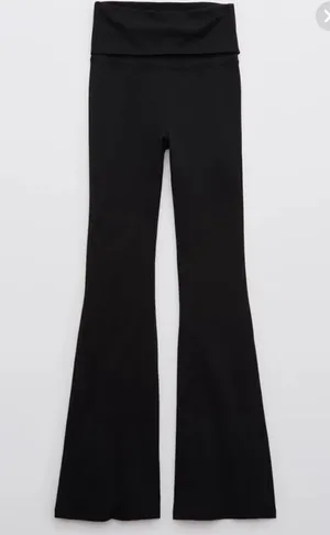 OFFLINE By Aerie OG Foldover High Waisted Super Flare Legging Size Medium thumbnail 1