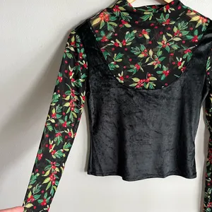 Free People Intimately Floral Mesh Velvet Burnout Top Fairycore Small thumbnail 4