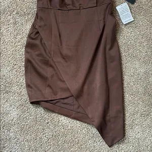 Elliatt Brown Asymmetrical Dress thumbnail 4