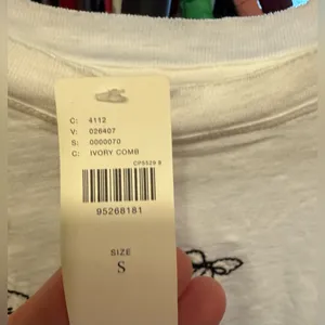 NWT Anthropologie Maeve The Caitlin Embroidered Boxy Tee - drinks - small thumbnail 10